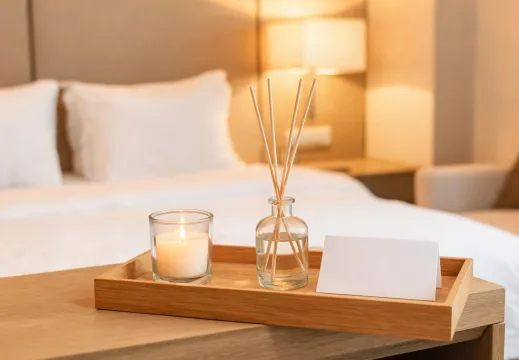 Hotel candle welcome gift